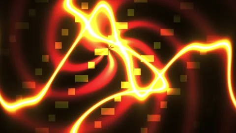Vibrant abstract light trails and pixelated patterns. Stock Footage 336708277