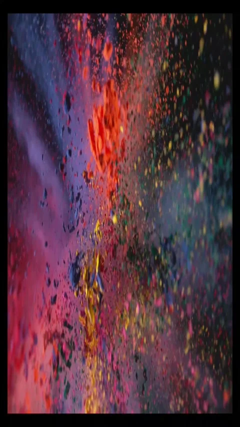 Vibrant abstract light trails in motion. Dynamic particle flow with colorful Video stock 339778066