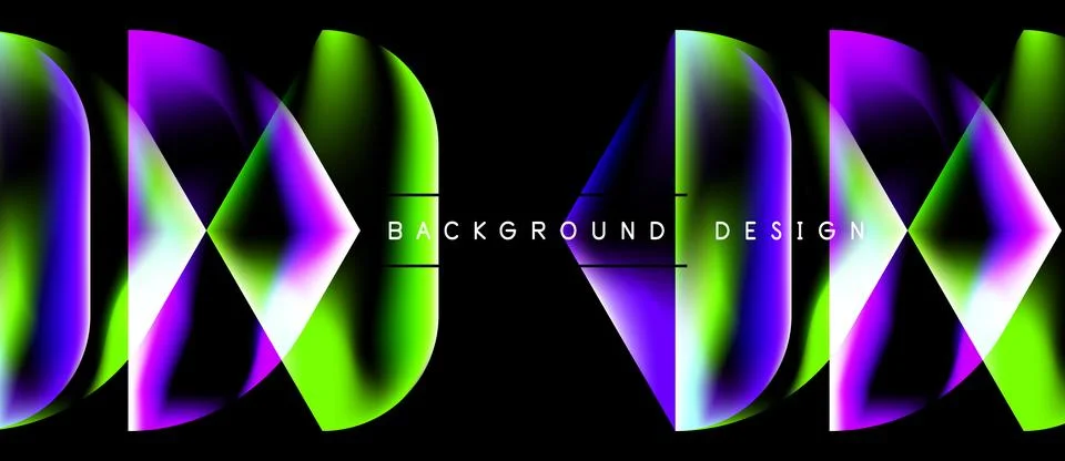 Vibrant abstract lines create dynamic visual effect. Bright colors contrast Stock Illustration