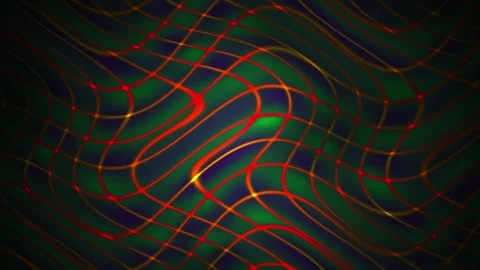 Vibrant abstract lines intersect in a complex pattern on a dark background. Stock Footage 335967256