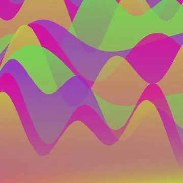 Vibrant abstract liquid background with colorful overlapping wavy fluid sha.. 스톡 일러스트