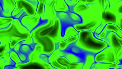Vibrant Abstract Liquid Flowing Motion Green Blue Swirls Background Video stock 339698508