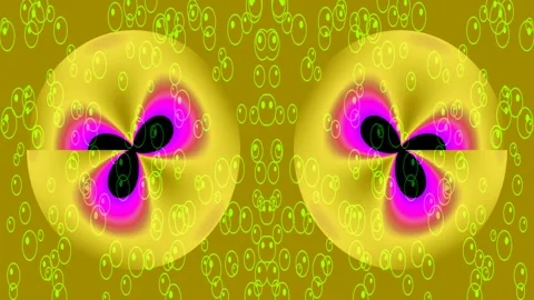 Vibrant abstract liquid glow background with symmetrical fluid energy effects Stock Footage 339480456