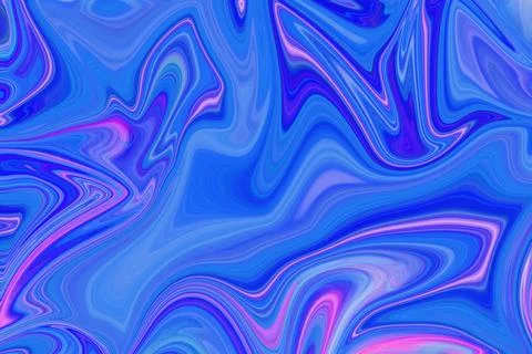 Vibrant abstract liquid marble background with swirling patterns of deep blue Ilustración de archivo
