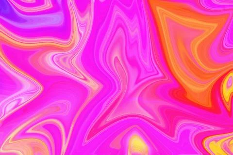 Vibrant abstract liquid marble background with swirling patterns of bright Stock Illustration