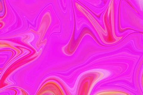 Vibrant abstract liquid marble texture with flowing waves in bright magenta Stock Illustration