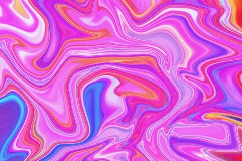 Vibrant abstract liquid marble texture with flowing swirls of pink magenta Stock Illustration