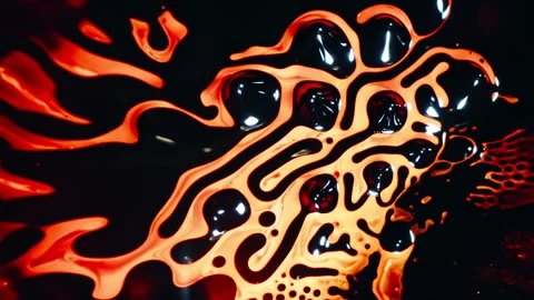 Vibrant Abstract Liquid Pattern in Mesmerizing Macro Dissolution Stock Footage 317555314