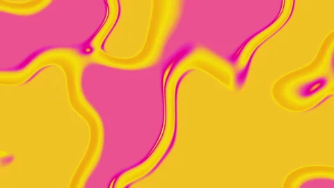 Vibrant Abstract Liquid Shapes in Bright Pink and Yellow Gradient Stock Footage 293479355