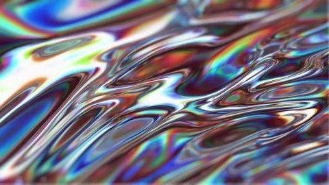 Vibrant Abstract Liquid Waves Create a Mesmerizing Kaleidoscope of Colors a.. Stock Footage 341781458