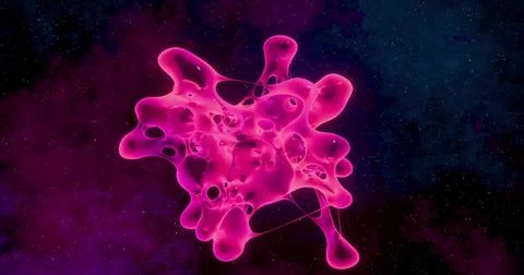 Vibrant Abstract Molecular Structure Animation Ilustración de archivo
