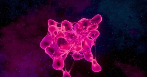 Vibrant Abstract Molecular Structure Animation Ilustración de archivo
