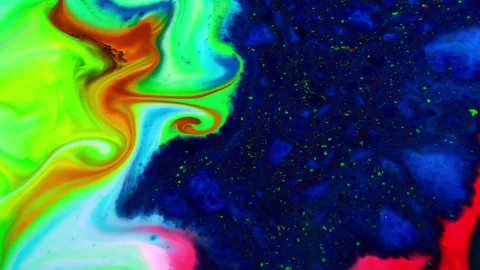Vibrant abstract motion background with fluid color transitions. Psychedelic liq Video stock 340450159