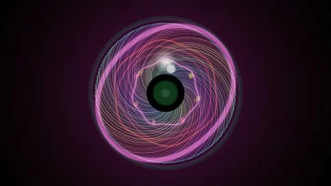 Vibrant abstract motion design showing circular patterns and lines Stock Footage 337301585