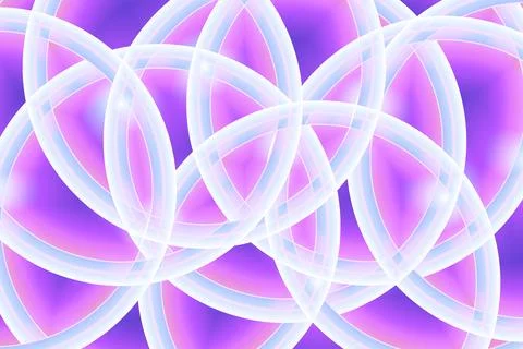 Vibrant abstract neon background with layered curved loops Stock Illustration
