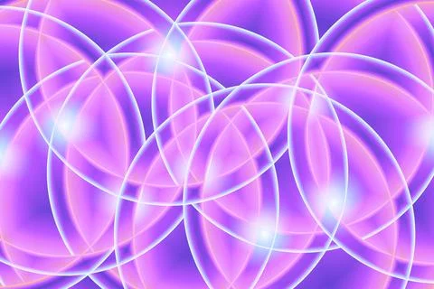 Vibrant abstract neon background with layered curved loops 库存插图