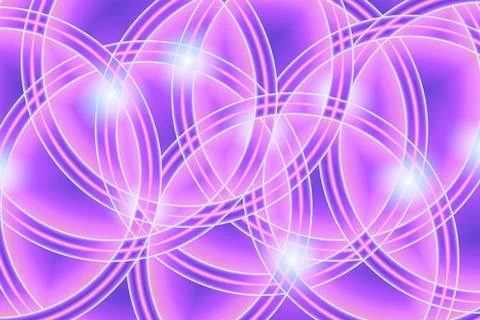 Vibrant abstract neon background with layered curved loops 库存插图