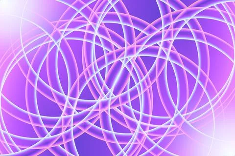 Vibrant abstract neon background with layered curved loops 库存插图