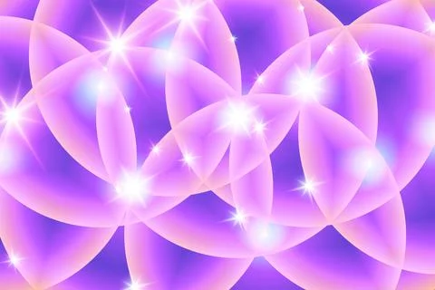 Vibrant abstract neon background with layered curved loops Stock Illustration