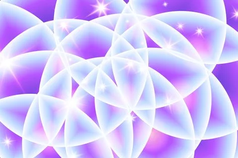 Vibrant abstract neon background with layered curved loops 库存插图