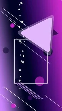 A vibrant abstract neon composition with a triangle motif, glowing network .. Stock Illustration
