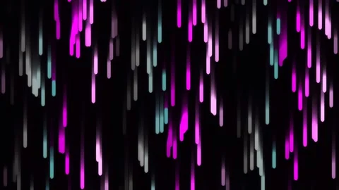 Vibrant abstract neon digital glitch light streaks background loop Stock Footage 342207713