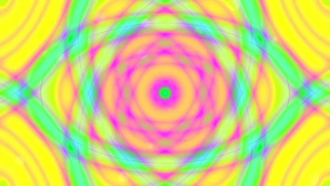 Vibrant abstract neon energy circle pattern background loop Stock Footage 339334489