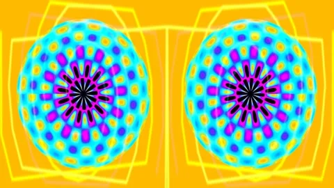 Vibrant abstract neon geometric pattern background for modern creative design Stock Footage 339480514