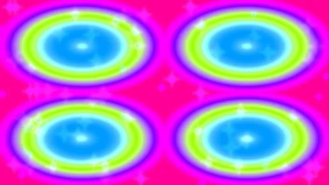 Vibrant abstract neon glow circle pattern seamless background wallpaper Stock Footage 339344442