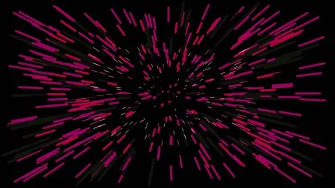 Vibrant Abstract Neon Light Bursting Into Darkness, Energetic Background Loop Stock Footage 342207726