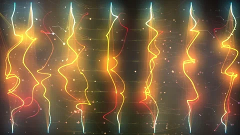 Vibrant Abstract Neon Light Glowing Colorful Lines Stock Footage 295036764