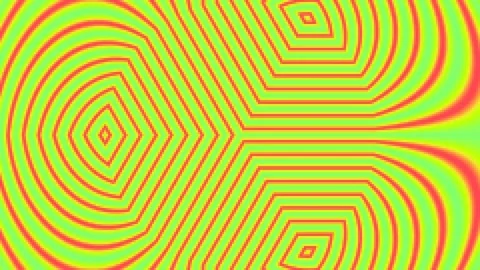 Vibrant abstract neon wave background pattern with psychedelic blue and pin.. Stock Footage 336773332