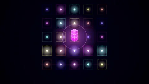 Vibrant Abstract Network Connecting Luminous Nodes Stock Footage 348568190
