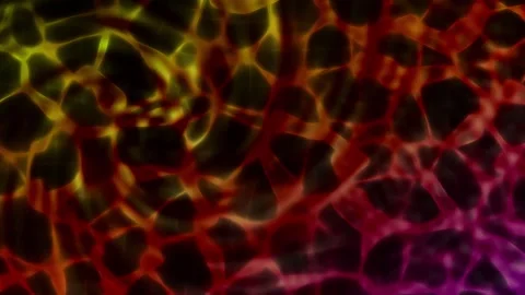 Vibrant Abstract Network Pattern in Warm Red Yellow and Green Colors Video stock 345448837