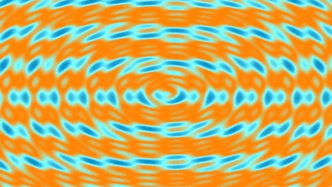 Vibrant abstract orange and blue wave hypnotic background motion loop Stock Footage 341057959