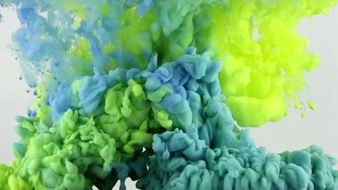 Vibrant abstract particles exploding in motion. Dynamic colorful dust burst with Stock Footage 340450294