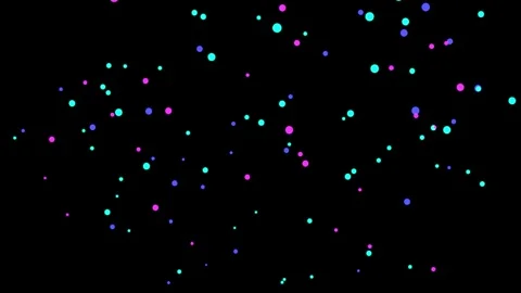 Vibrant abstract particles floating on a dark background creating a dynamic.. 動画素材 345152604