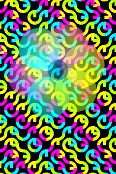 Vibrant Abstract Pattern with Circular Elements Stock Photos