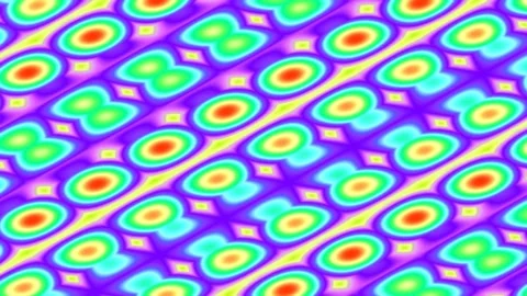 Vibrant Abstract Pattern: Colorful Circles and Diamonds - Psychedelic Backg.. Stock Footage 332503146