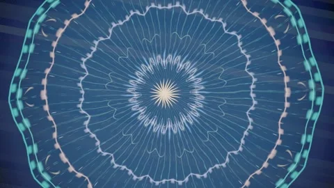 Vibrant abstract pattern with concentric circles and lines Stock Footage 337388471