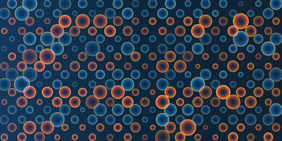 Vibrant Abstract Pattern Featuring Colorful Glowing Bubbles of Various Colo.. Stock Illustration