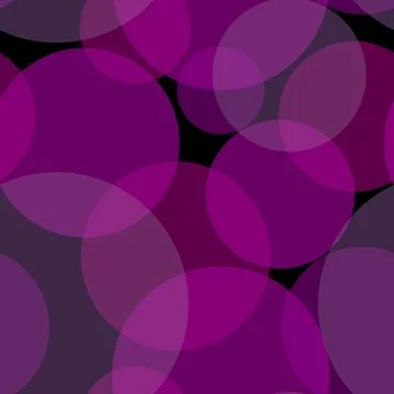 Vibrant abstract pattern featuring overlapping circles in rich shades of purple Stock Illustration