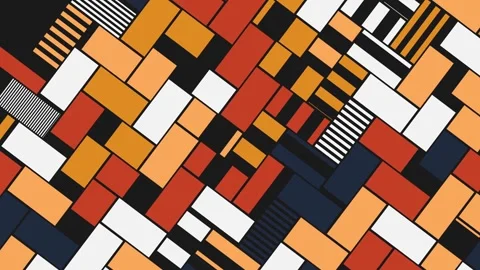 Vibrant abstract pattern. The geometric design gives a modern, mosaic-style Stock Footage 288185969