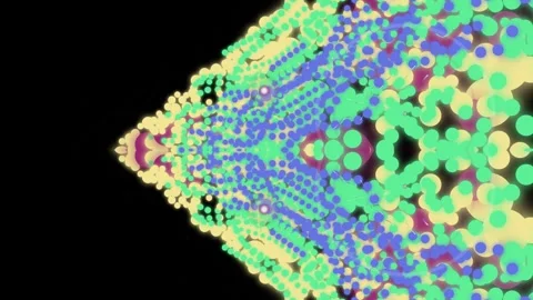 Vibrant Abstract Pattern with Green Blue Shapes. Stock Footage 329485246