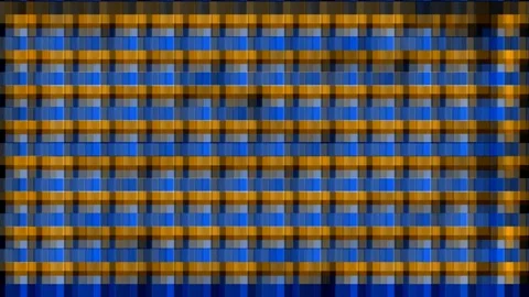Vibrant abstract pattern of pulsing blue and orange rectangular blocks Stock Footage 345375106