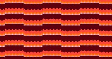 Vibrant, Abstract Pattern with Repeating Floral Border Design Stock Illustration