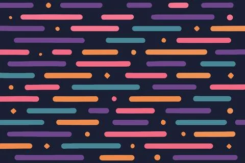 Vibrant abstract pattern of rounded rectangles on dark background 스톡 일러스트