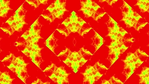 Vibrant Abstract Pattern with Symmetrical Kaleidoscope Design and Bright Colors 動画素材 338302172