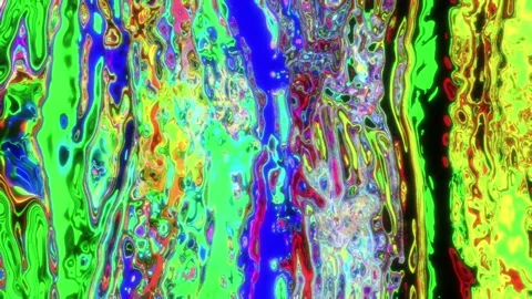 Vibrant abstract patterns with bright colors and fluid movements in art Stock Footage 305399603