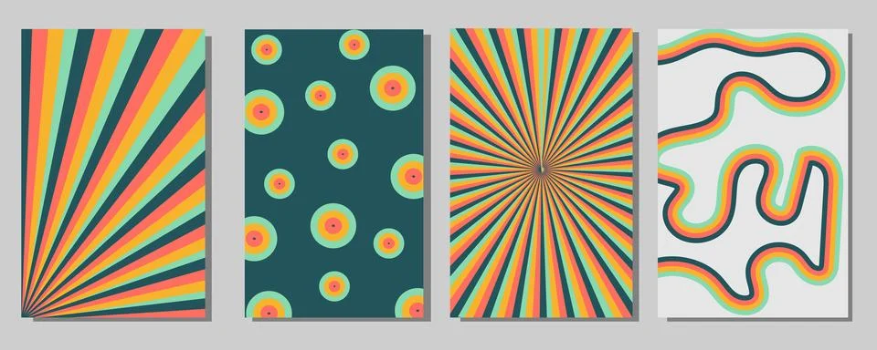 Vibrant abstract patterns design for presentation Stock Illustration